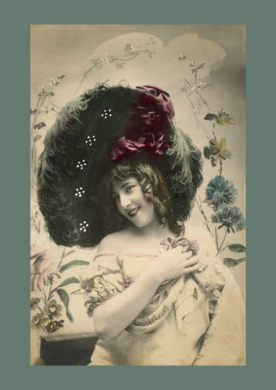 Portraits-illustrés Carte postale ancienne avec Jeanne Helbling