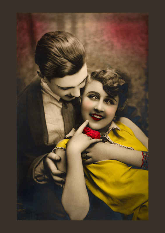 Carte postale ancienne avec Jeanne Helbling