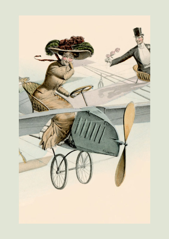 au-septieme-ciel Carte postale ancienne avec Jeanne Helbling